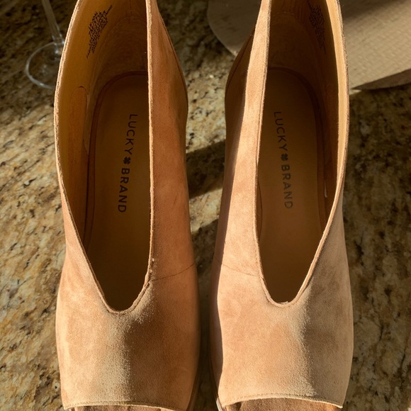 Lucky Brand Open toe booties - Picture 2 of 3
